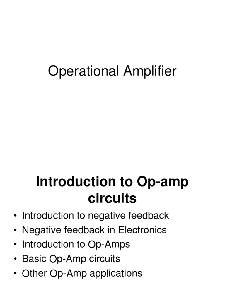 Op Amp Application PDF Operational Amplifier Amplifier