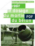 39055443 Reussir Le Dosage Du Mortier Et Du Beton