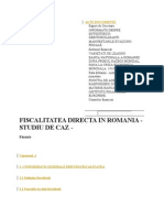 Fiscalitatea Directa in Romania