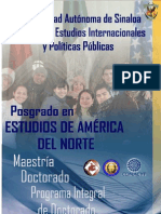 Triptico Del Programa de Estudios en América Del Norte de La Universidad Autónoma de Sinaloa