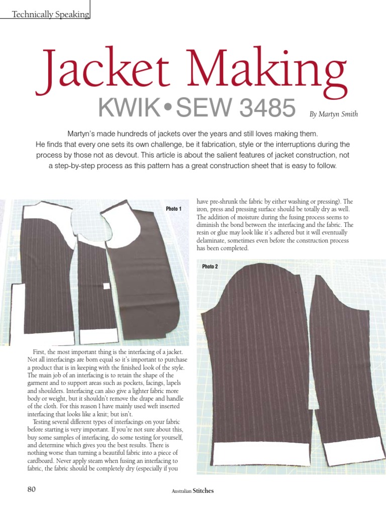 Essential Interfacing Tips for Jackets | PDF