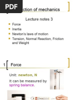 Introduction of Mechanics Lecture Notes 3 For Students