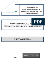 Concurso Público para Técnico em Segurança Do Trabalho: Companhia de Processamento de Dados Do Município de Porto Alegre