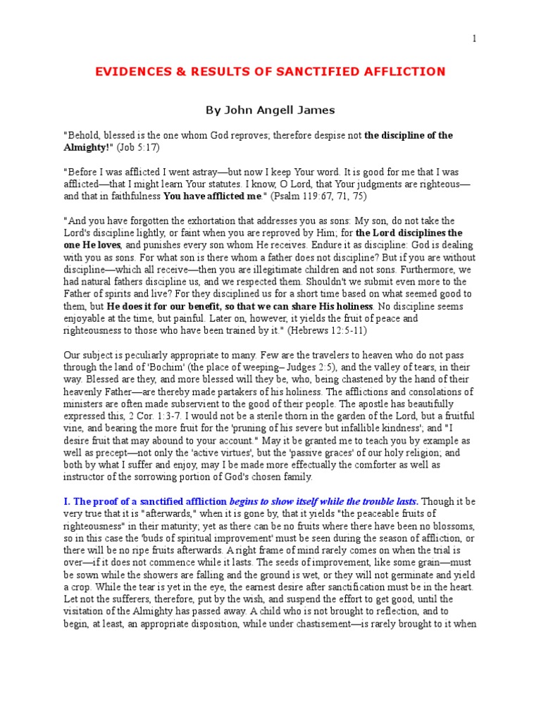 Understanding Sanctified Affliction | PDF | Sanctification | Soul