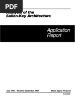 Analysis of The Sallen-Key Architecture