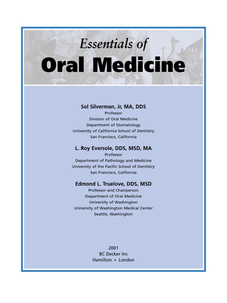 Essentials of Oral Medicine PDF Pulse Medical Diagnosis