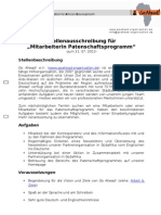 Stellenausschreibung Patenschaftsprogramm .doc