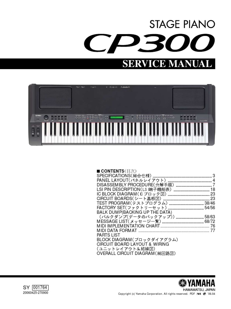 ... Array - yamaha cp 300 service manual rh scribd com Array - download ...