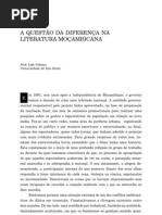 Cabaço, José Luis - A Questão da Diferença na Literatura Moçambicana