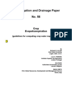 Crop Evapotranspiration
(guidelines for computing crop water requirements)