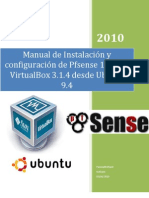Manual de Instalacion de Pfsense en VirtualBox Desde Ubuntu 9.4