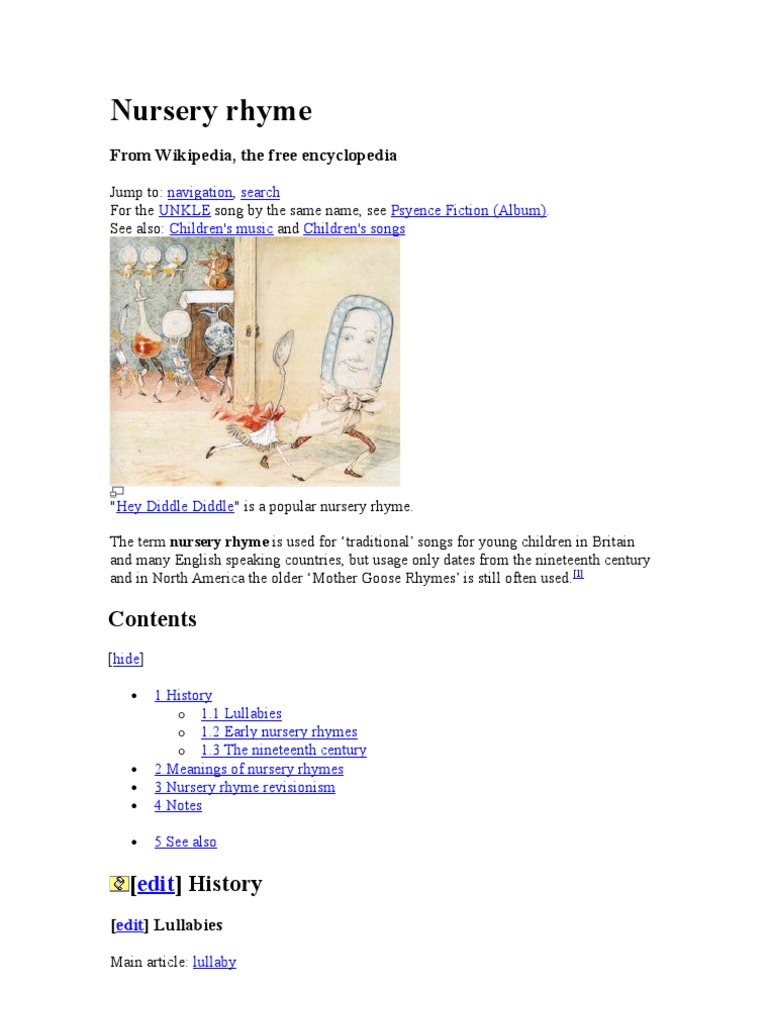 Nursery Rhyme | PDF