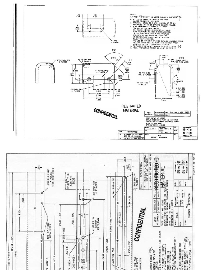 13758640 M60 Machine Gun Blueprints