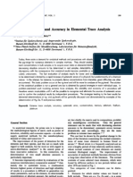 Power of Detection and Accuracy in Elemental Trace Analysis