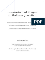 518 Glosario Multilingüe de Italiano Jurídico