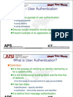 Topic 3 - User Authentication: Outline