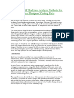 Pro/E - Efficient Wall Thickness Analysis Methods For Optimal Design of Casting Parts