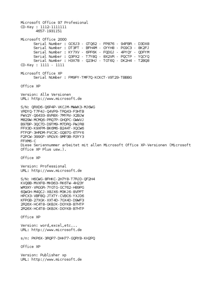 Microsoft Office Serial | PDF