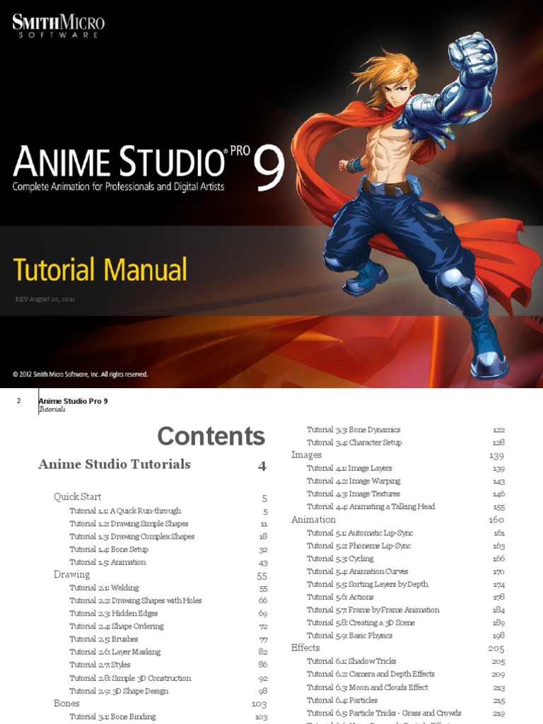 Anime Studio Pro 9 Tutorial Manual | PDF | Career & Growth | Teaching ...