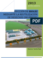 Monografía Gestión Ambiental (Producción de Biogas)