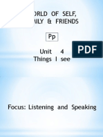 World of Self, Family & Friends PP Unit 4 Things I See