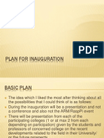Plan For Inauguration