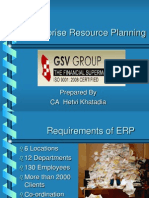Enterprise Resource Planning: Prepared by CA Hetvi Khatadia