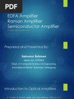 EDFA Amplifier Raman Amplifier Semiconductor Amplifier: A Comparison Based Study