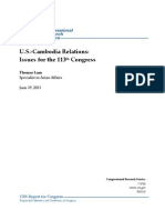 U.S.-Cambodia Relations: Issue For The 113th Congress