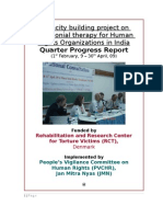 Last Quarter Report of Pilot Project On Testimony Therapy