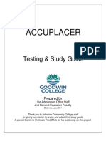 Accuplacer Study Guide