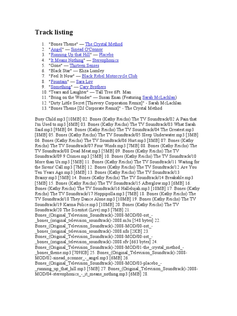 Track Listing 23837 | PDF