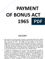 The Payment of Bonus Act 1965