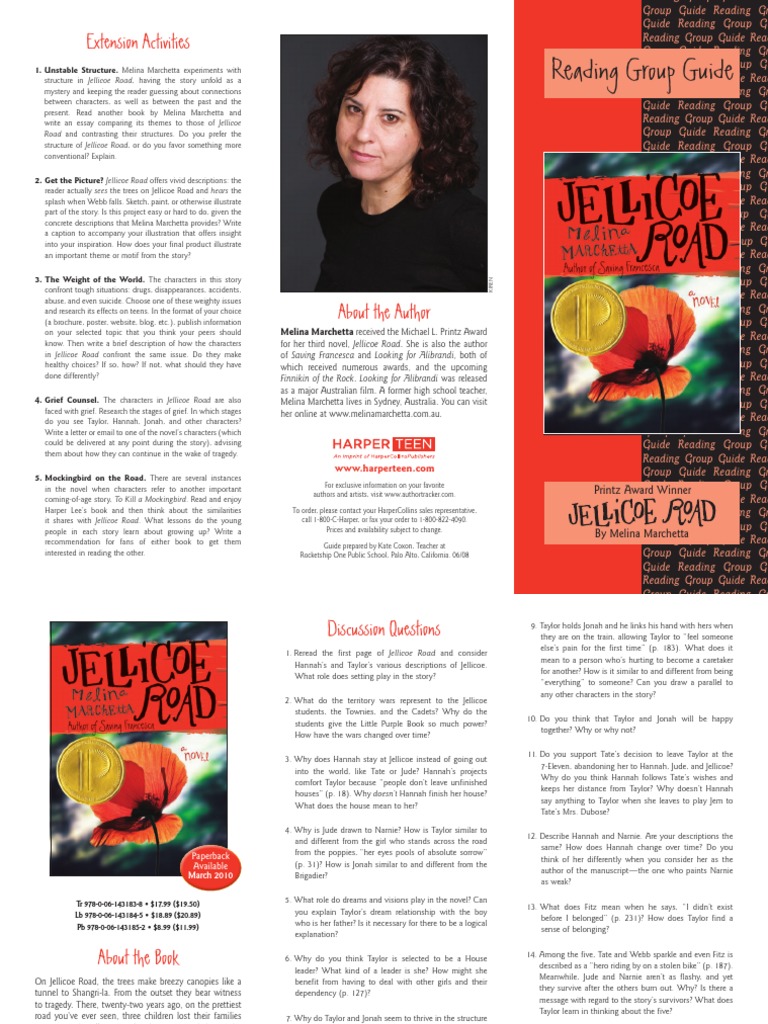 JELLICOE ROAD Book Club Guide PDF