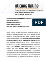 Minuta de Escritura Pública de Inventário Extrajudicial