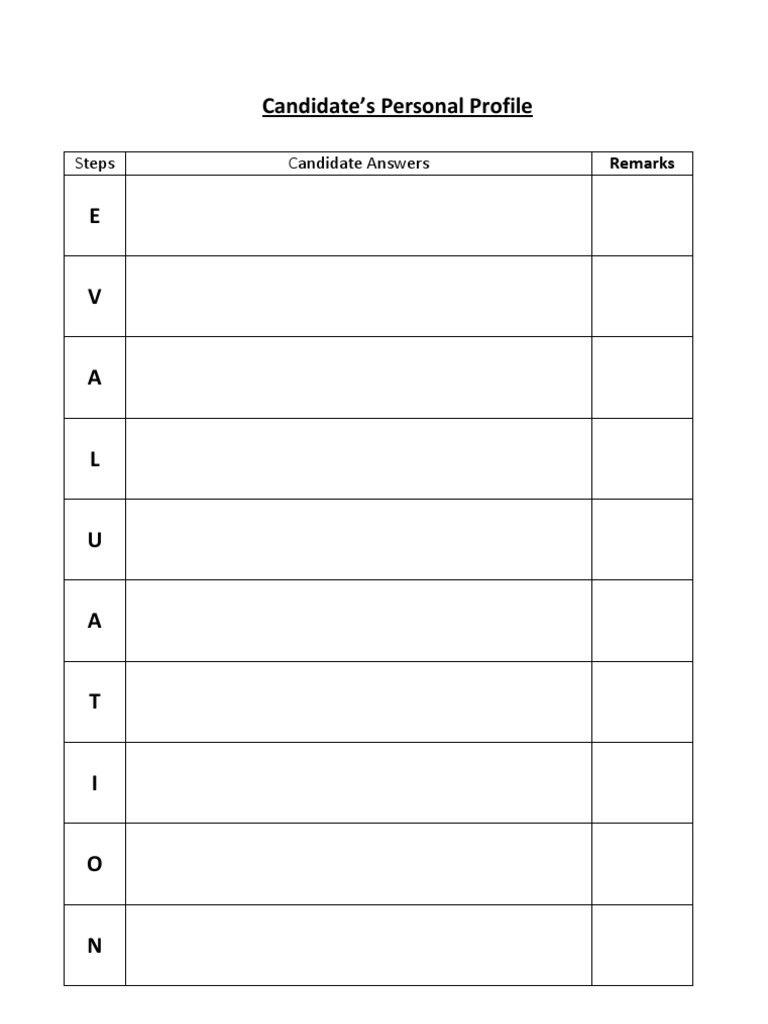 Evaluation Steps | PDF
