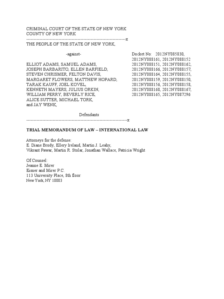 VFP International Law Memo | PDF | Supremacy Clause | Human Rights