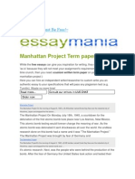 Manhattan Project Term Paper: Free Essays Must Be Free!