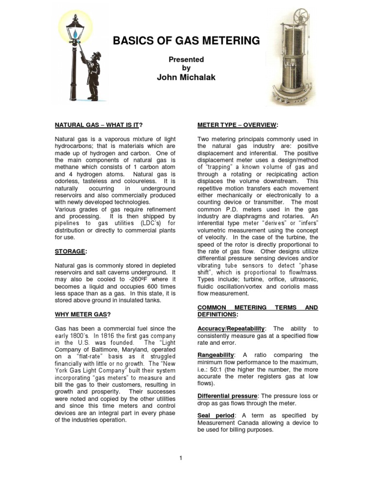 Basics of Gas Metering: John Michalak | PDF | Natural Gas | Gases