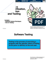Software Verification, Validation and Testing: Lesson 09