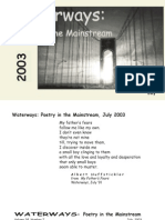 Waterways: Poetry in The Mainstream Volume 24 Number 7