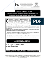 BOLETIM APRECIAÇÃO DE CONTRA-PROPOSTA TERMO ADITIVO ACT 2012 2014 SINTSAMA RJ