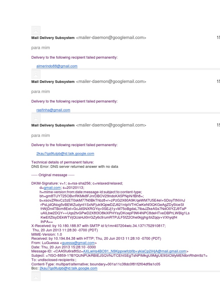 Mail Delivery Subsystem PDF Email Domain Name System