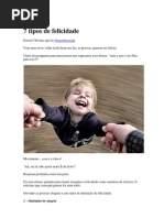 Tipos de Felicidade