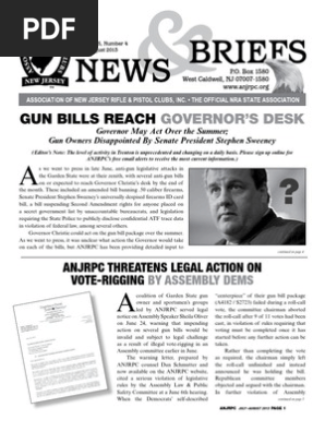Association of New Jersey Rifle & Pistol Clubs News July-August 2013