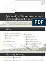  Workshop Tips to align DNA sequences and build phylogenetic trees