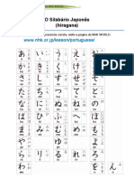 O Silabário Japonês (Hiragana) : WWW - Nhk.or - Jp/lesson/portuguese