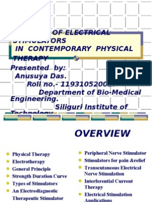 Types of Electrical Stimulation in Physical Therapy