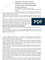 Planeación anual 2011-2012 FORMACION CIVICA