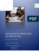 Los Procesos en La Dirección de Proyectos